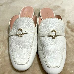 Kate Spade ♠️ white leather loafers